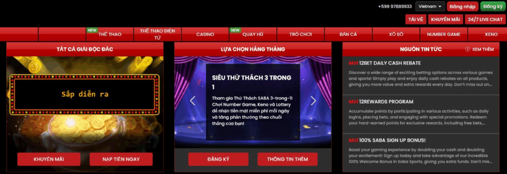 Nha cai 12Bet - Gioi thieu