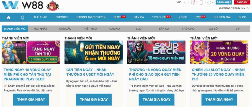 Nha cai W88 - Khuyen mai